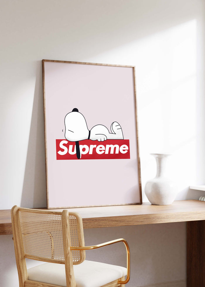 Streetwear Cartoon Hund Poster · Geschenkidee · Minimalistisches Logo Style Design · Urban Kunst · Moderne Wanddeko · Print ohne Rahmen