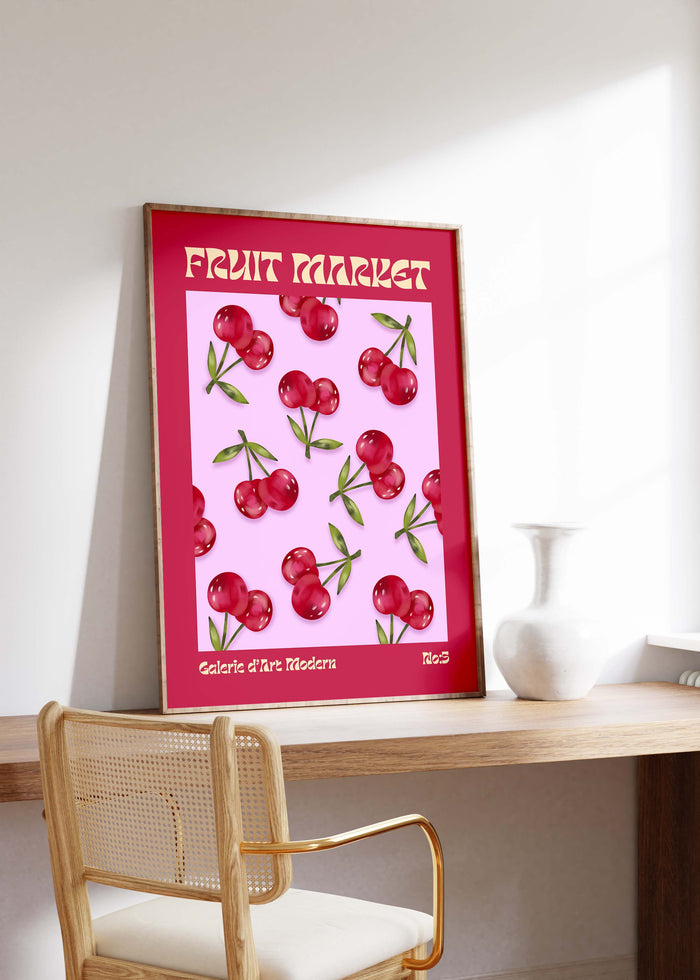 Fruit Market Poster – Premium Baumwoll-Canvas Kunst
