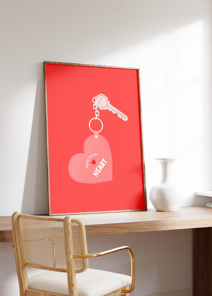 Keys to My Heart Poster – Premium Baumwoll-Print