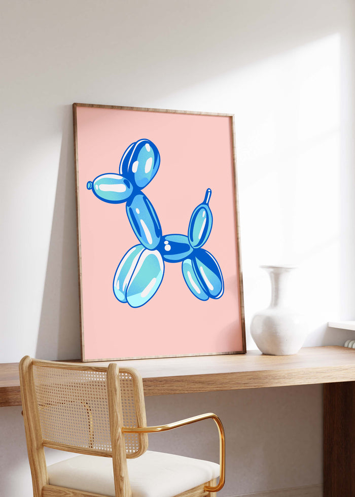 Balloon Dog Poster – Premium Baumwoll-Canvas Kunst