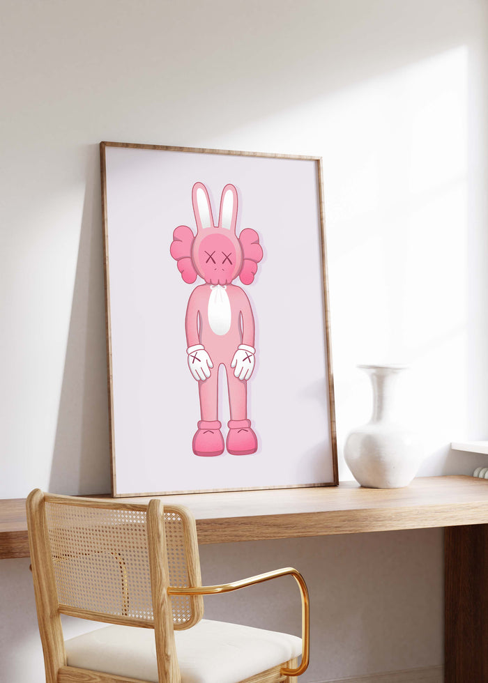 JUSTGOODMOOD Pink Bunny Skull Poster – Premium Qualität