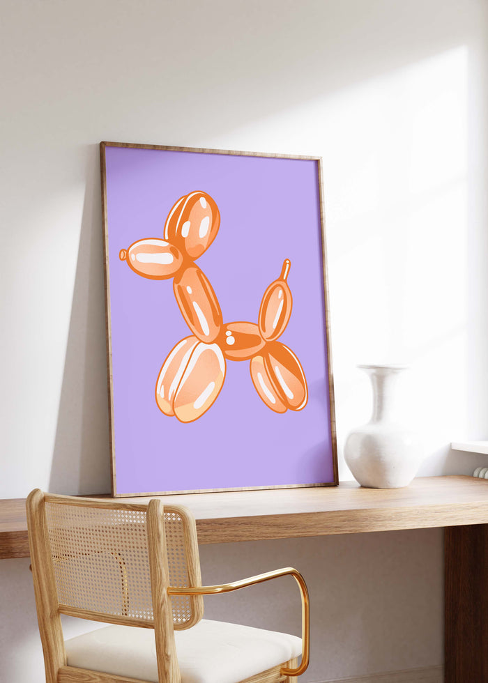 Balloon Dog Poster – Premium Baumwoll-Canvas Print