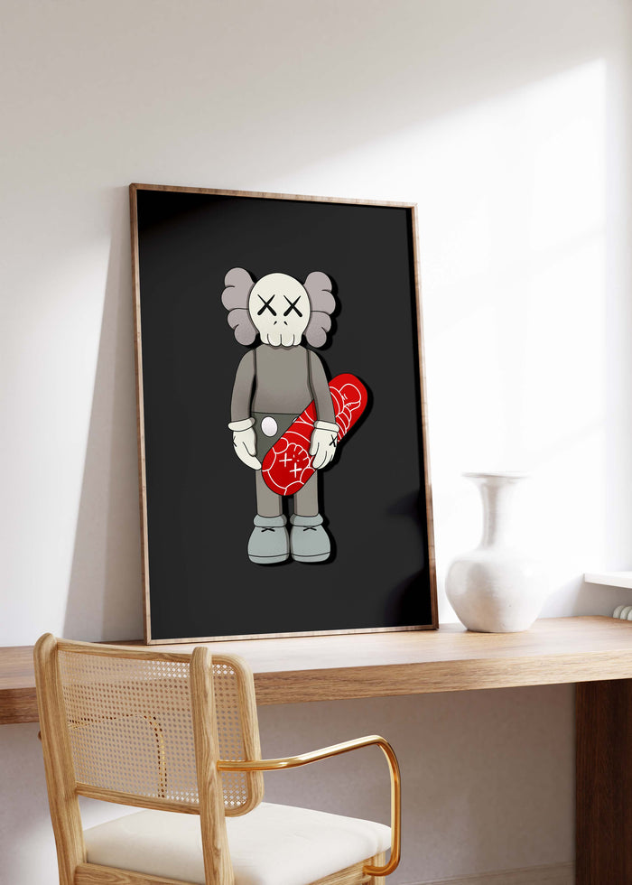 Skull Character Poster – Premium Baumwoll-Canvas