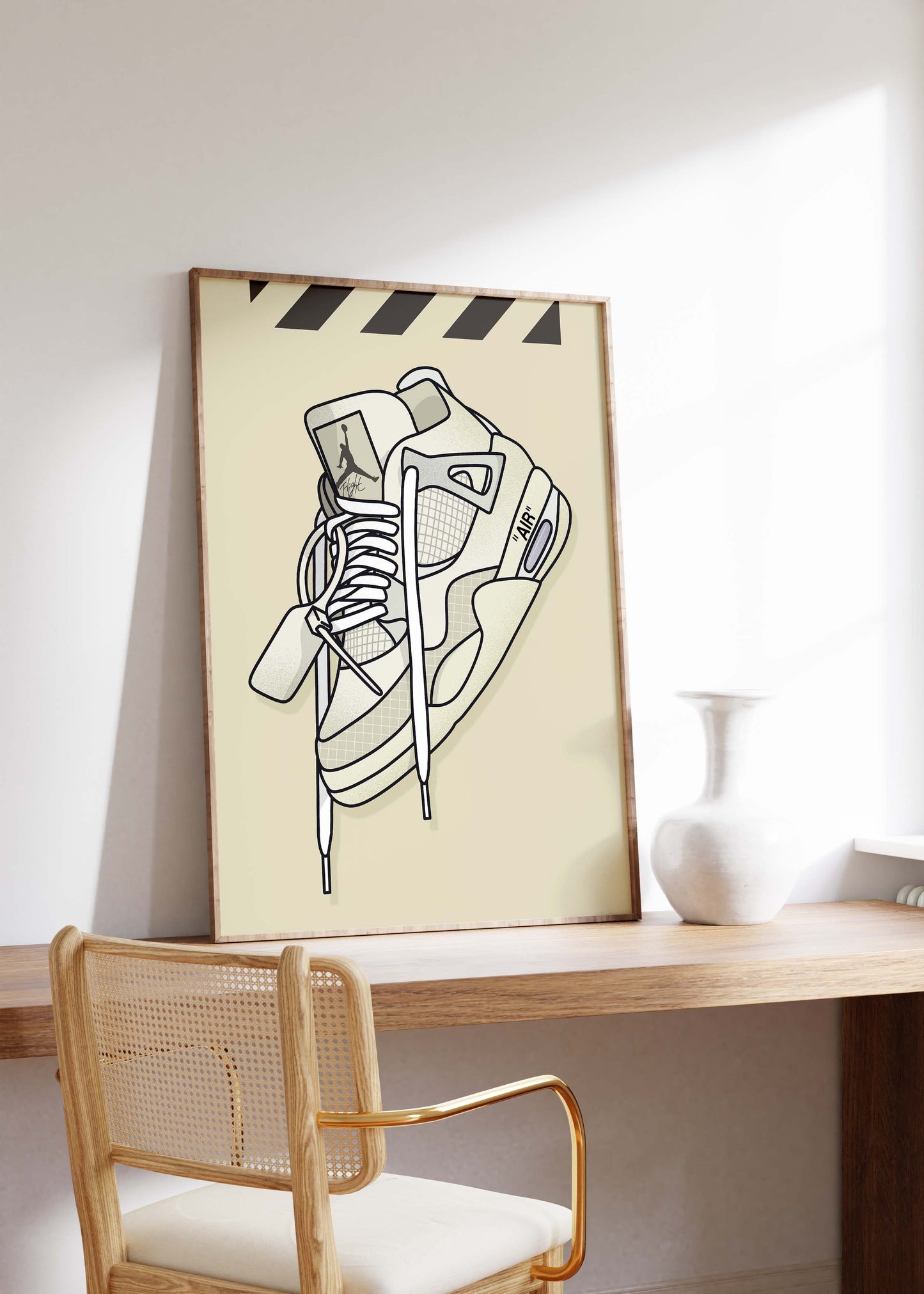 Sneaker Line Art Poster · Geschenkidee · Minimalistisches Schuhe Design · Streetwear Illustration · Moderne Wanddeko · Print ohne Rahmen