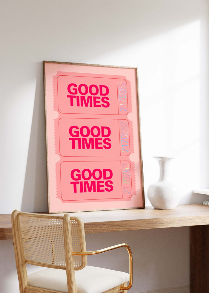 Good Times Poster – Premium Baumwoll-Canvas Kunst