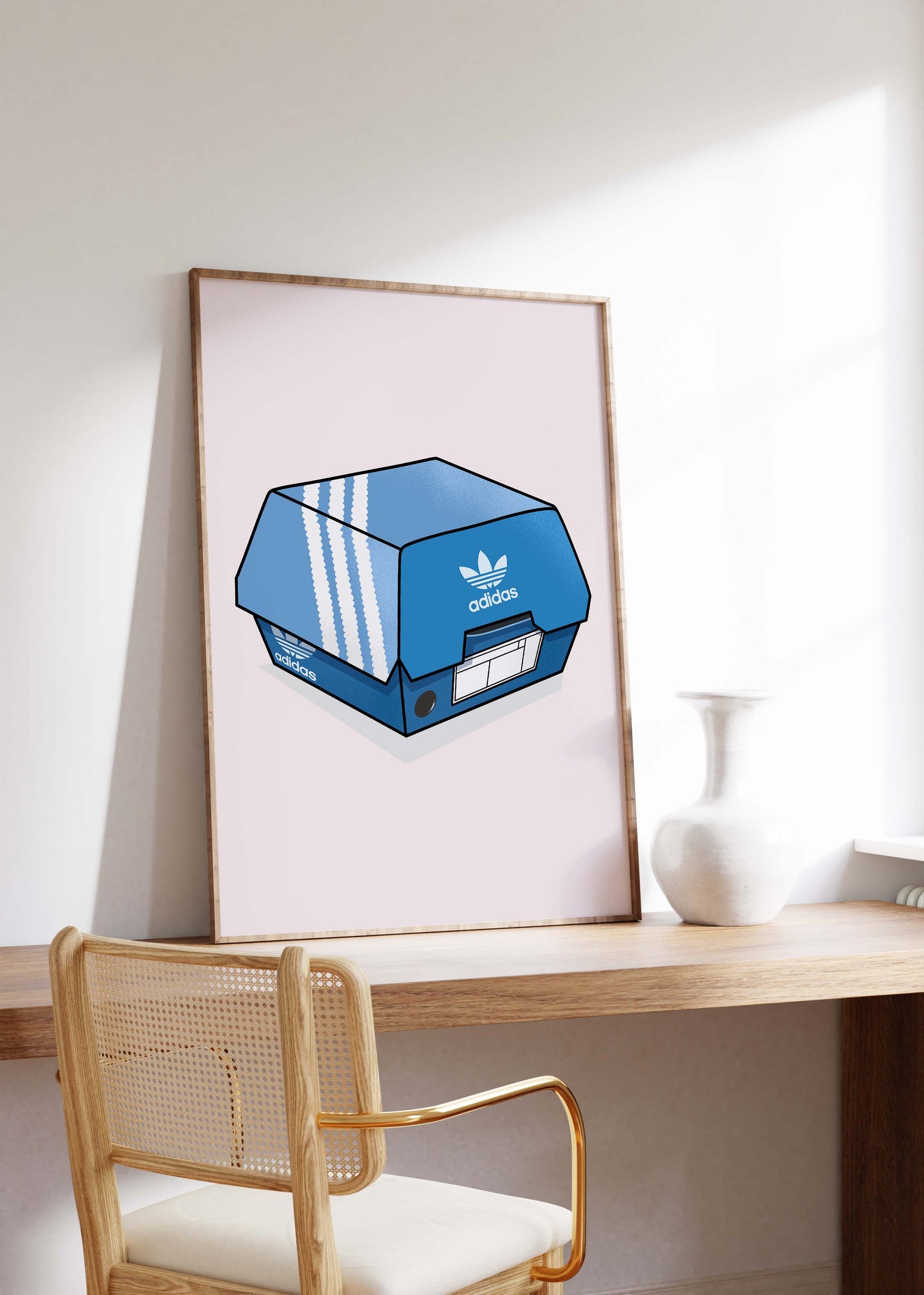 Sneaker Schuhkarton Illustration Poster · Geschenkidee · Sneaker Box Design · Streetwear Kunst · Moderne Wanddeko · Print ohne Rahmen