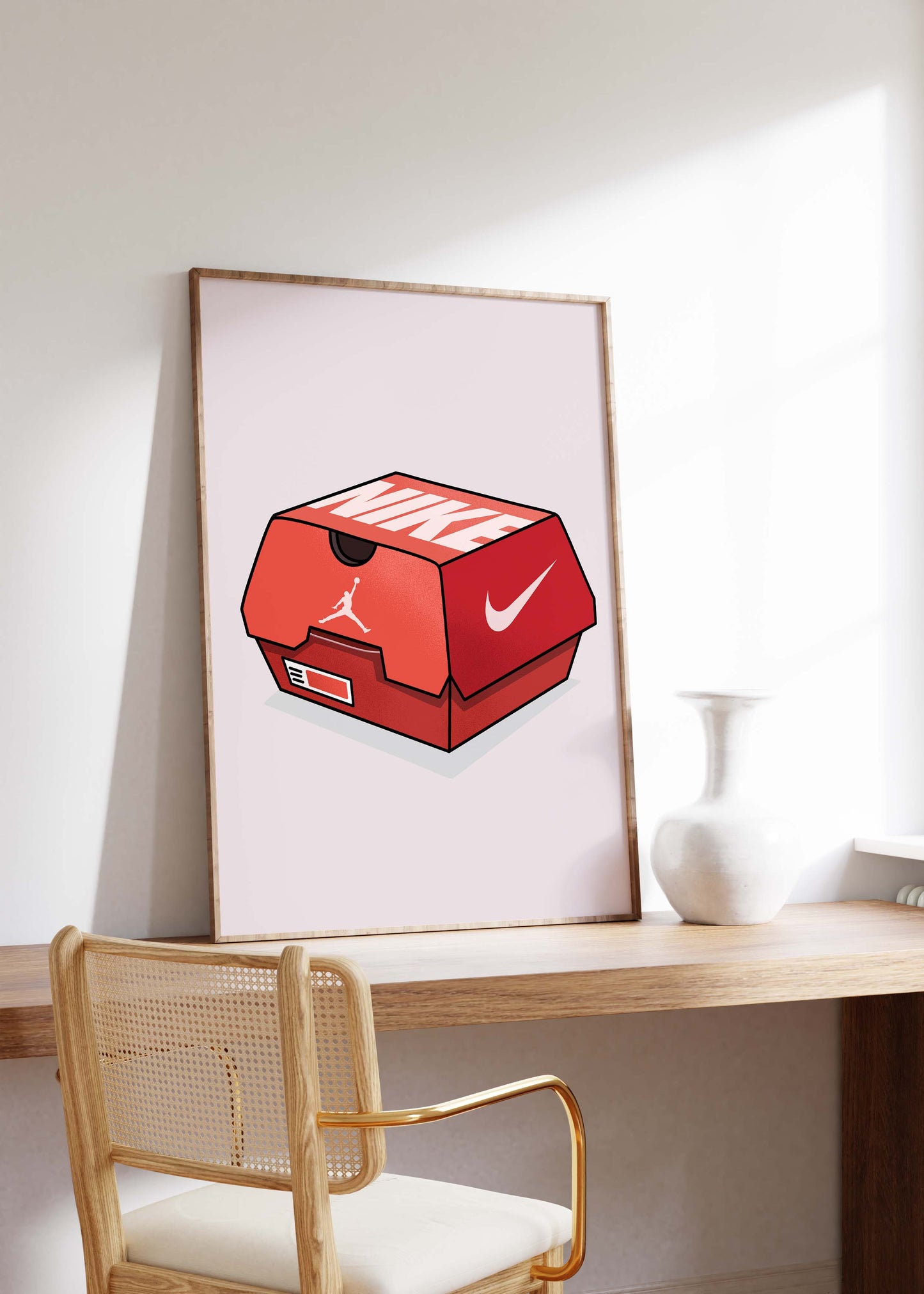 Sneaker Box Illustration Poster · Geschenkidee · Nike Schuhkarton Design · Streetwear Kunst · Moderne Wanddeko · Print ohne Rahmen