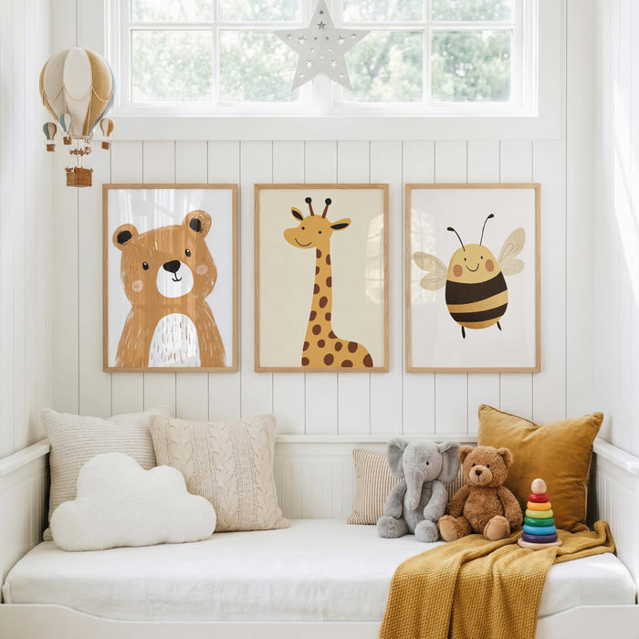 Süße Tiere Poster von JUSTGOODMOOD – Edle Wandkunst