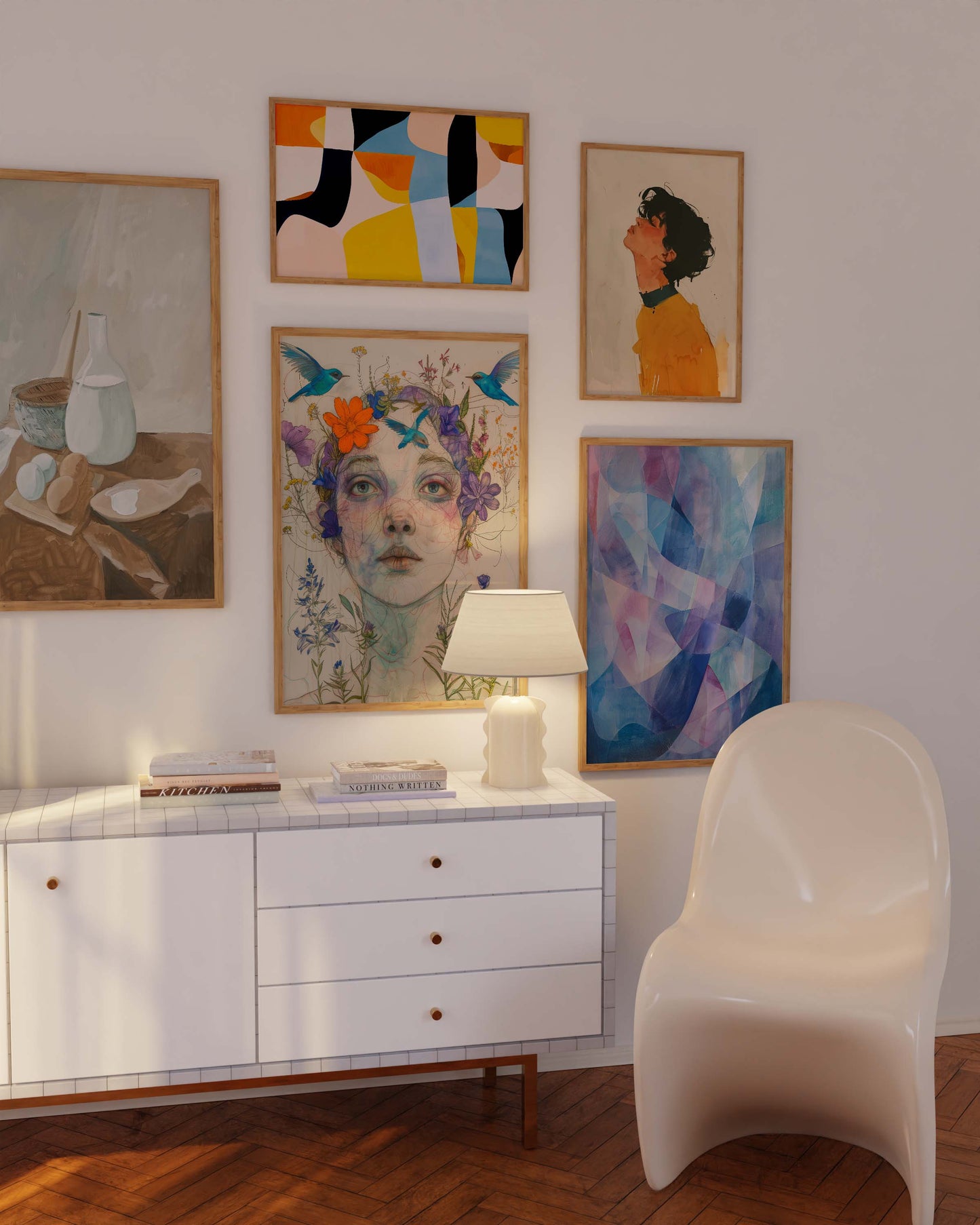 Moderne Kunst Poster · Geschenkidee · Abstrakte Kunst, Blumenporträt und Stillleben · Dekoprint ohne Rahmen