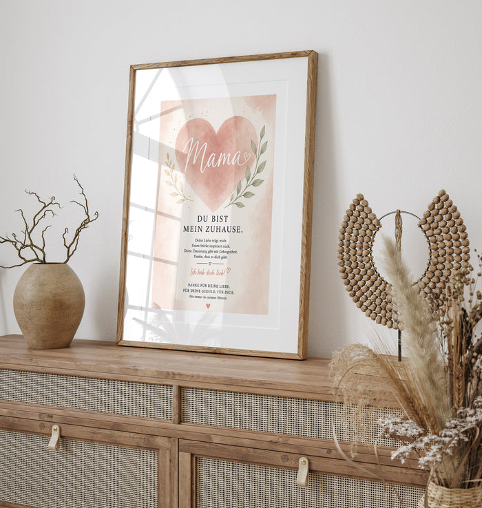JUSTGOODMOOD Muttertag Poster – Hochwertiger Baumwollprint