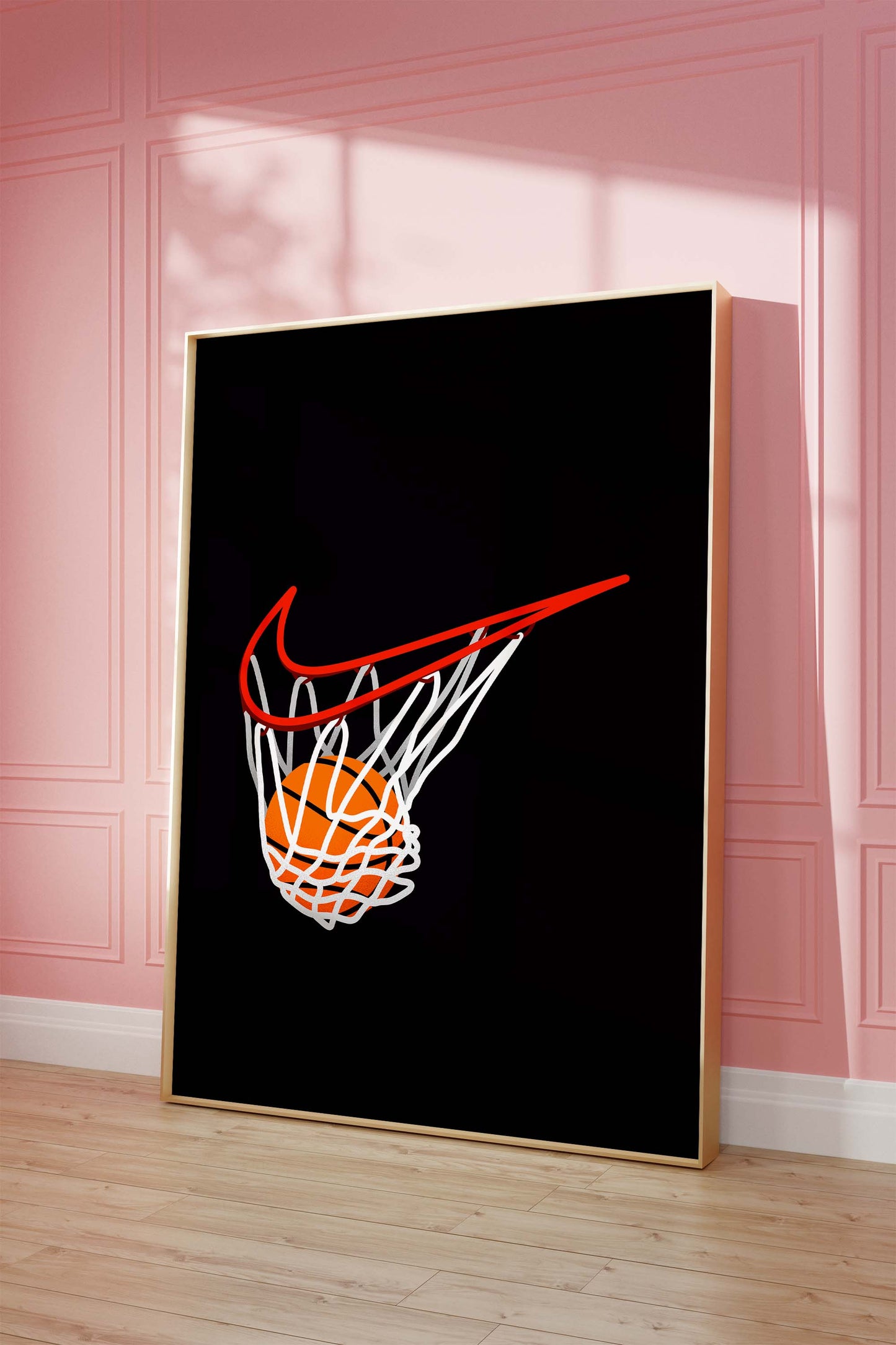 Basketball Hoop Illustration Poster · Geschenkidee · Sport Design · Minimalistische Kunst · Moderne Wanddeko · Print ohne Rahmen