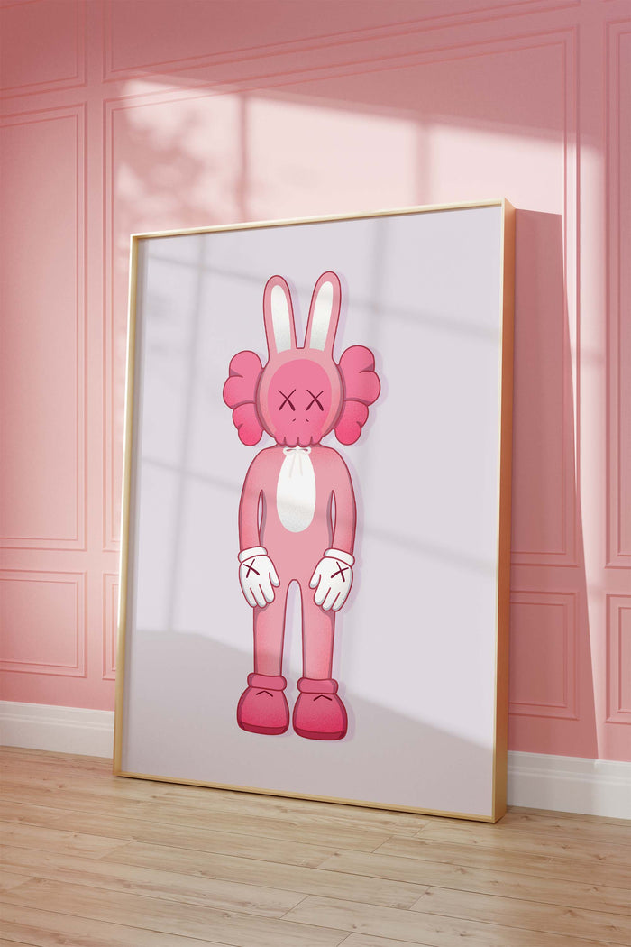 JUSTGOODMOOD Pink Bunny Skull Poster – Premium Qualität