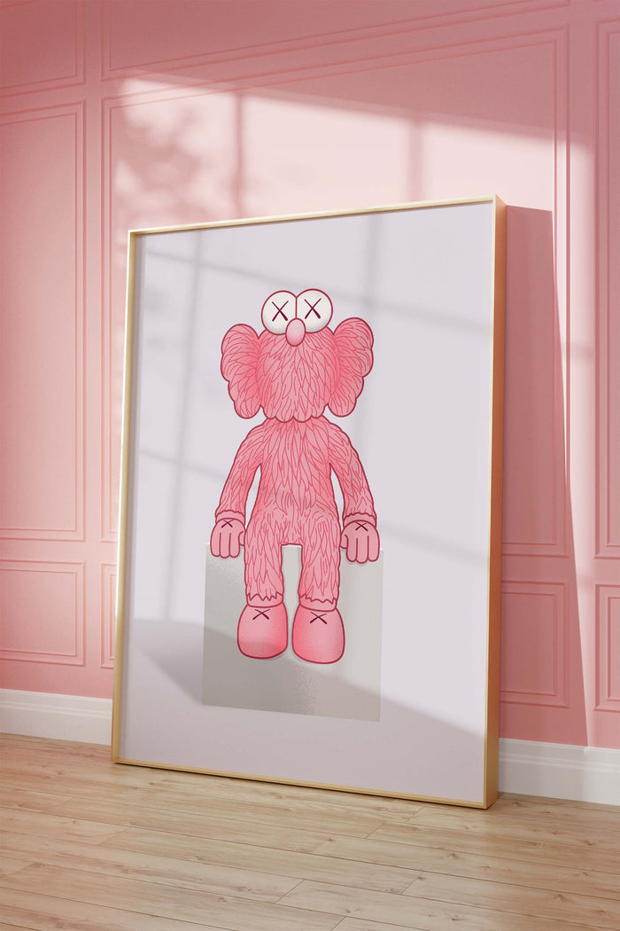 JUSTGOODMOOD Pink Plush Poster – Museum-Qualität Print