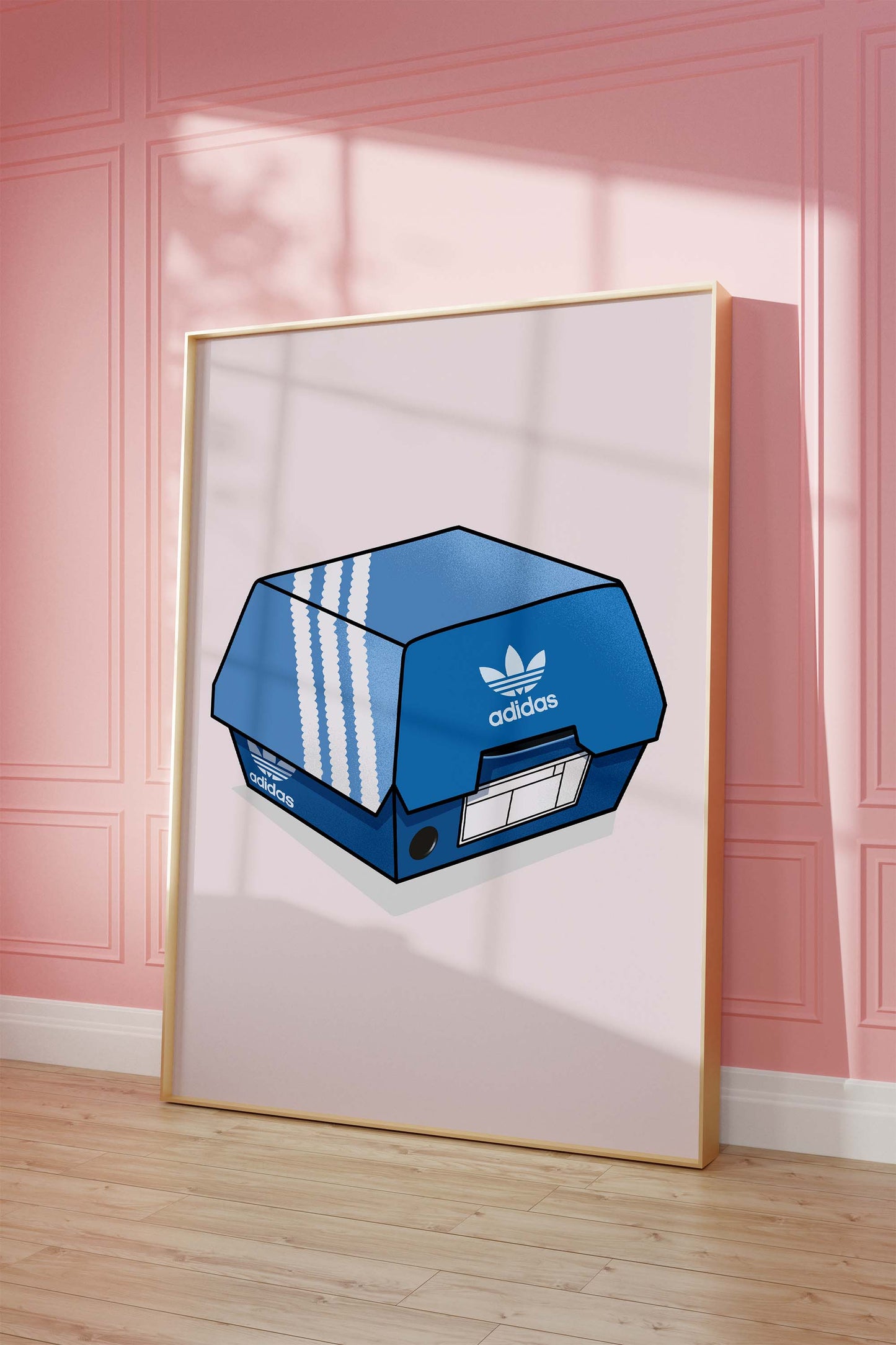Sneaker Schuhkarton Illustration Poster · Geschenkidee · Sneaker Box Design · Streetwear Kunst · Moderne Wanddeko · Print ohne Rahmen