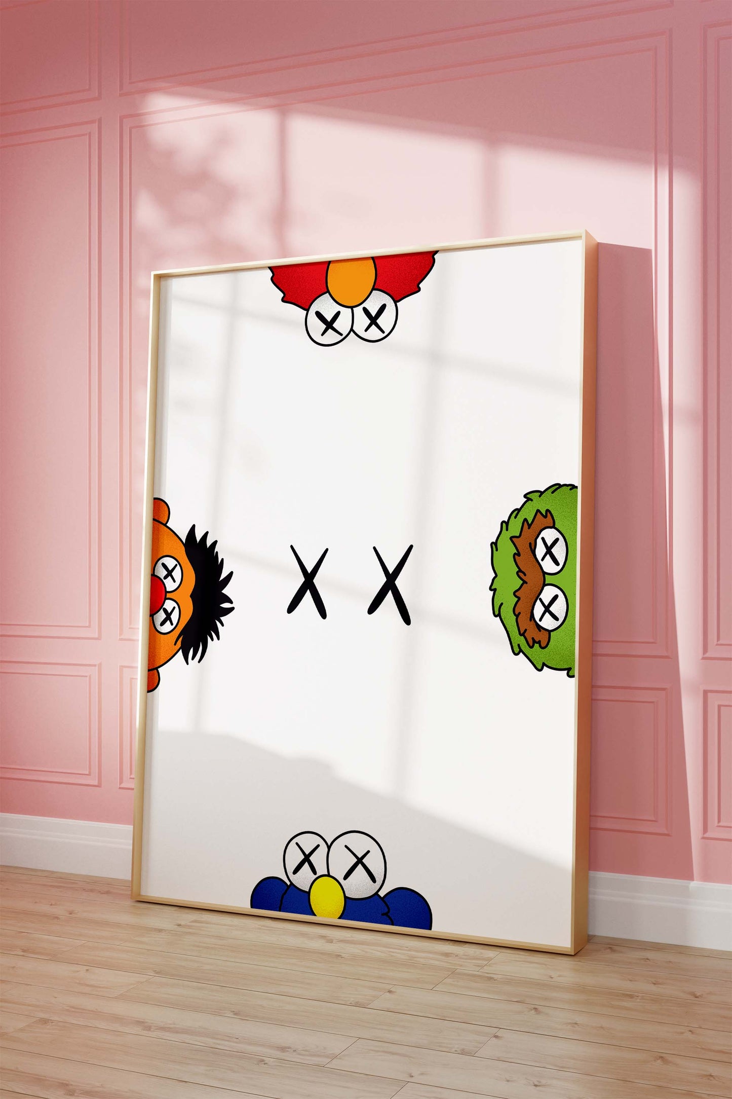 Cartoon Charakter Collage Poster · Geschenkidee · Pop Art Figuren Mix · Street Art Stil · Minimal Design · Print ohne Rahmen