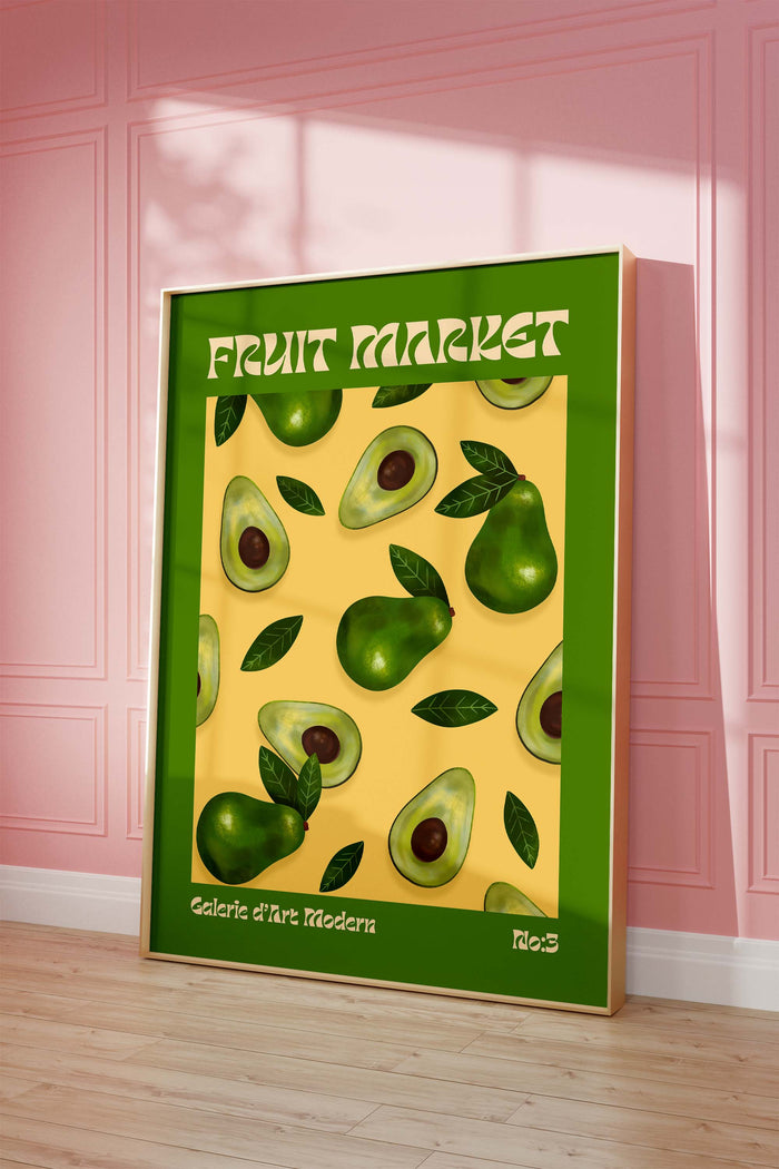 Fruit Market Avocado Poster – Premium Baumwoll-Canvas