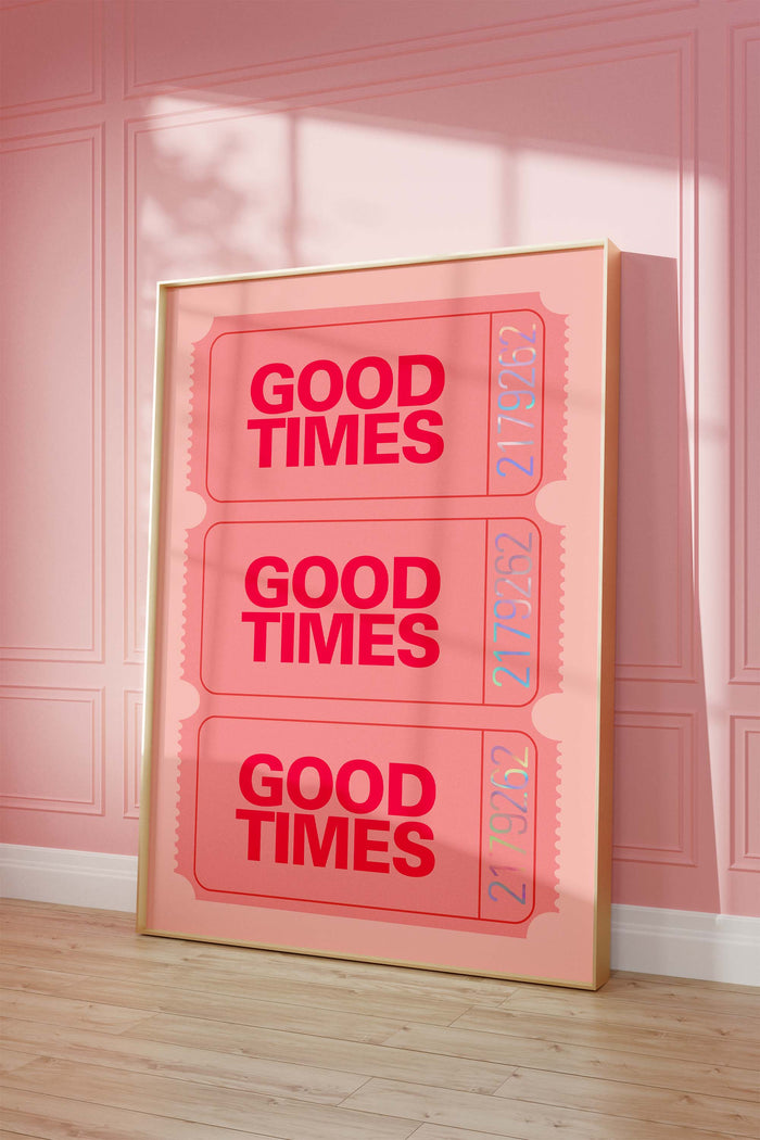 Good Times Poster – Premium Baumwoll-Canvas Kunst