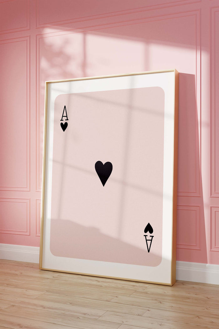 Ace of Hearts Poster – Premium Baumwoll-Leinwand