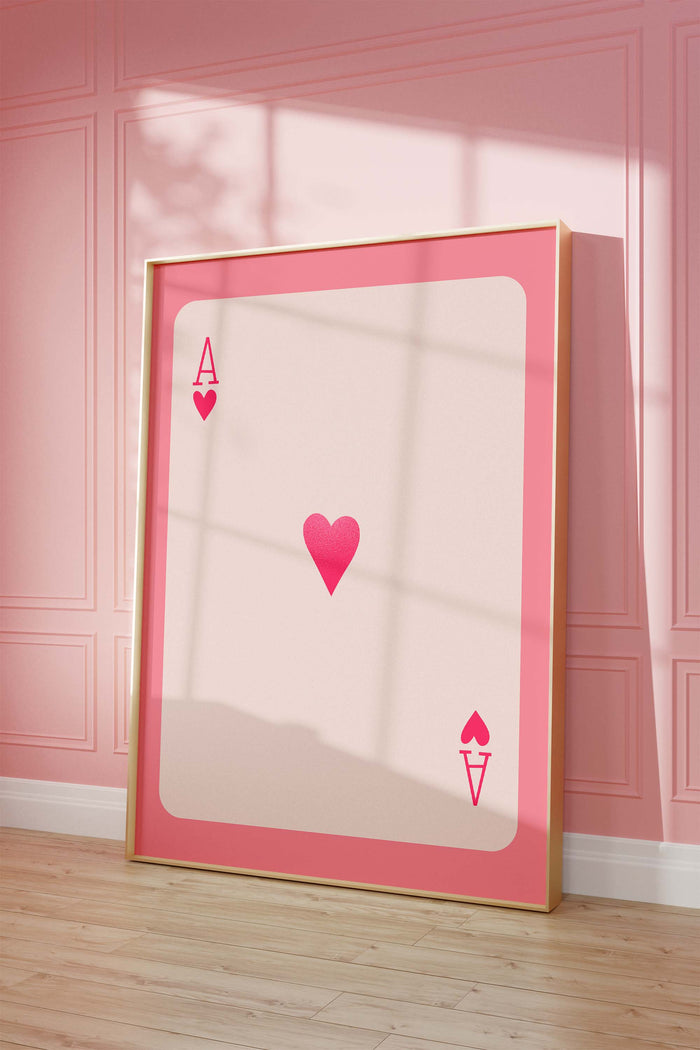 Ace of Hearts Poster – Premium Baumwoll-Leinwand
