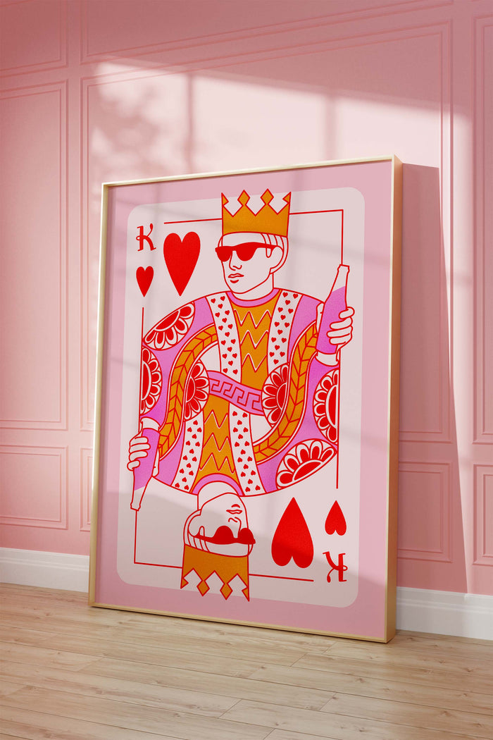 King of Hearts Poster – Premium Baumwoll-Canvas Kunst