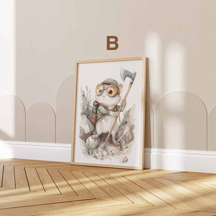 JUSTGOODMOOD Waldtiere Poster – Premium Qualität
