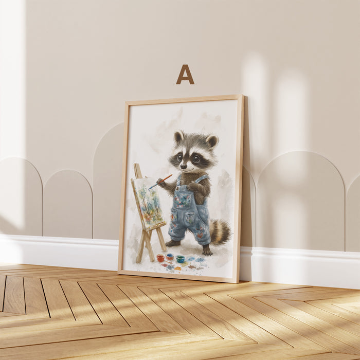 Waldtiere Aquarell Poster für Kids