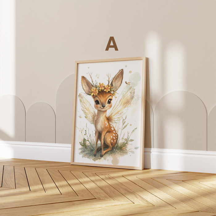 Waldtiere Aquarell Poster für Kinderzimmer