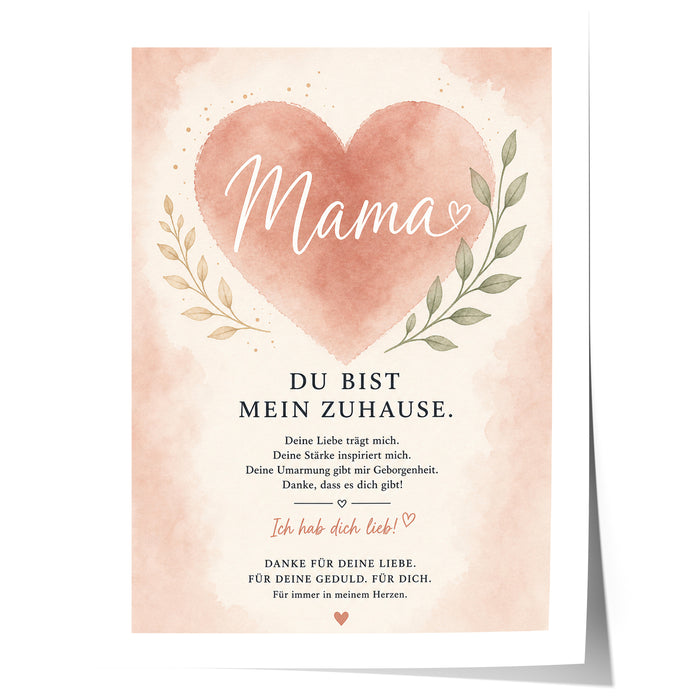 JUSTGOODMOOD Muttertag Poster – Hochwertiger Baumwollprint
