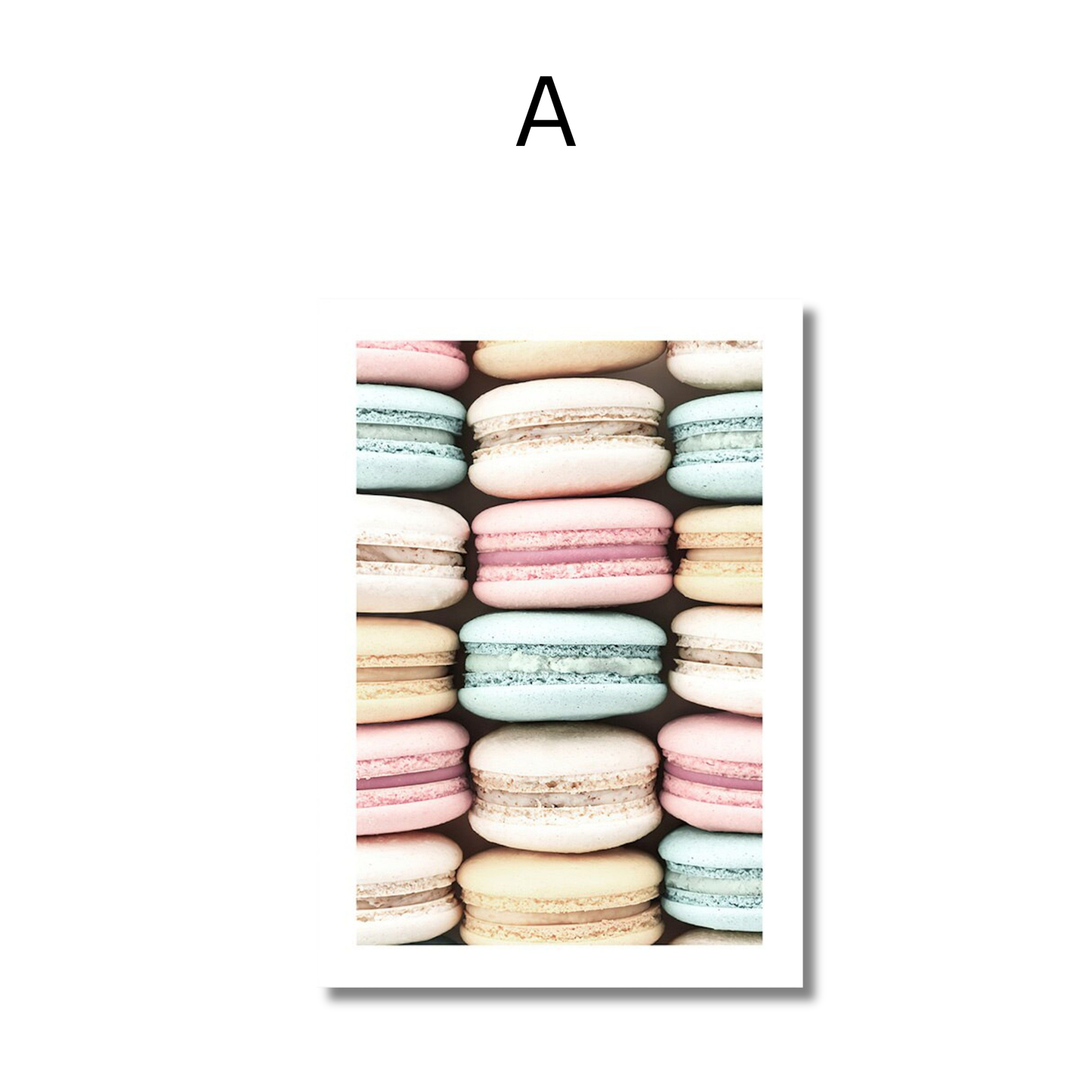 Poster Macaron und Avocado als Deko Print ohne Rahmen