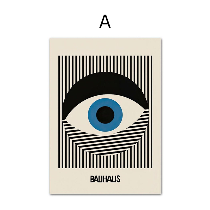 JUSTGOODMOOD Bauhaus Auge Poster – Premium Qualität