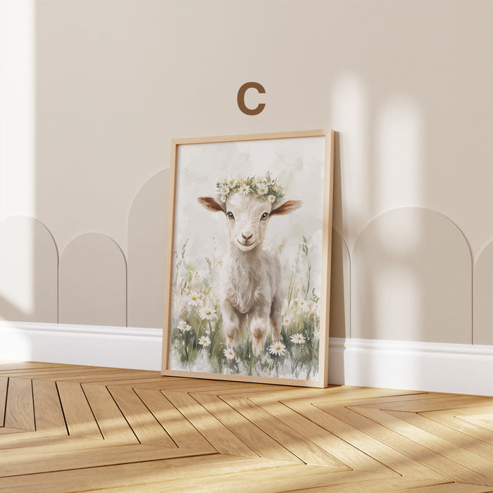 Tiere Kinderzimmer Poster auf Baumwoll-Canvas