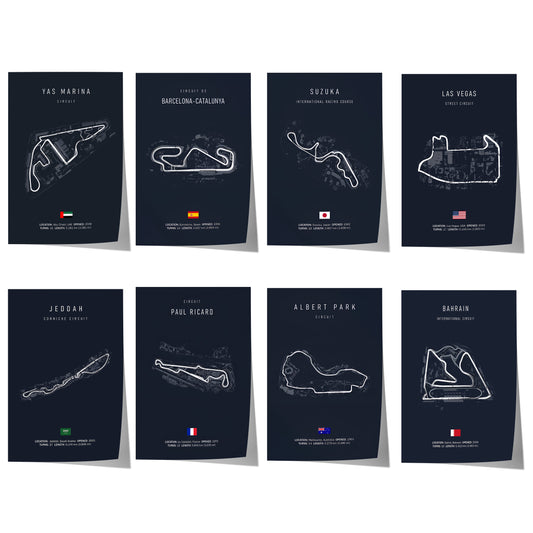 Formel 1 Rennstrecken Poster 2026 · Geschenkidee · Deko Print ohne Rahmen