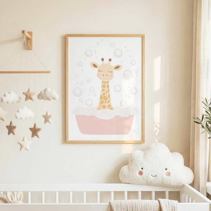 Süße Tiere Poster für Kinderzimmer mit Panda und Katze