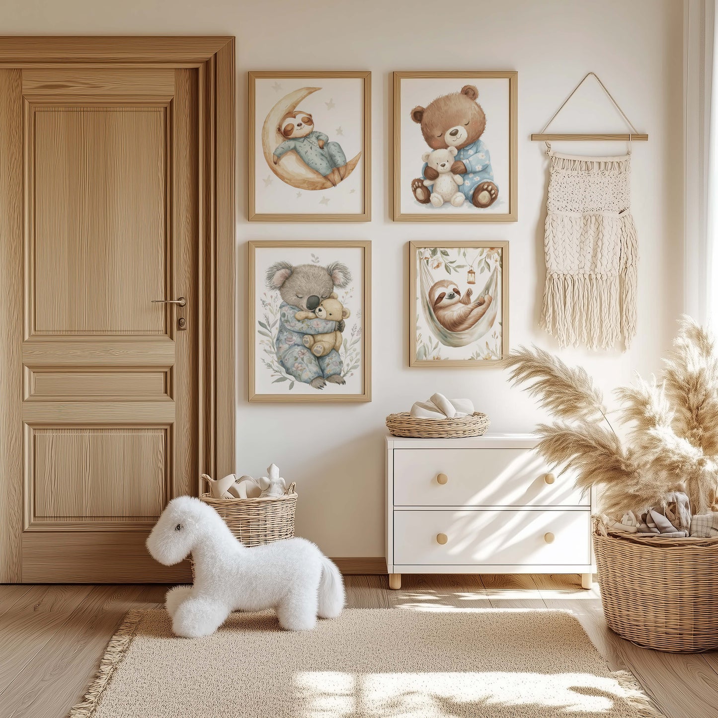 Süßes Tier Poster · Geschenkidee · Aquarell Tier Illustration Style Design · Kinderzimmer Wanddeko · Print ohne Rahmen