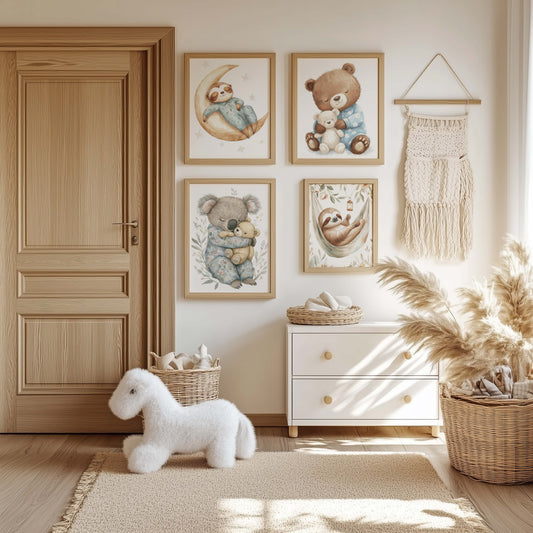Süßes Tier Poster · Geschenkidee · Aquarell Tier Illustration Style Design · Kinderzimmer Wanddeko · Print ohne Rahmen