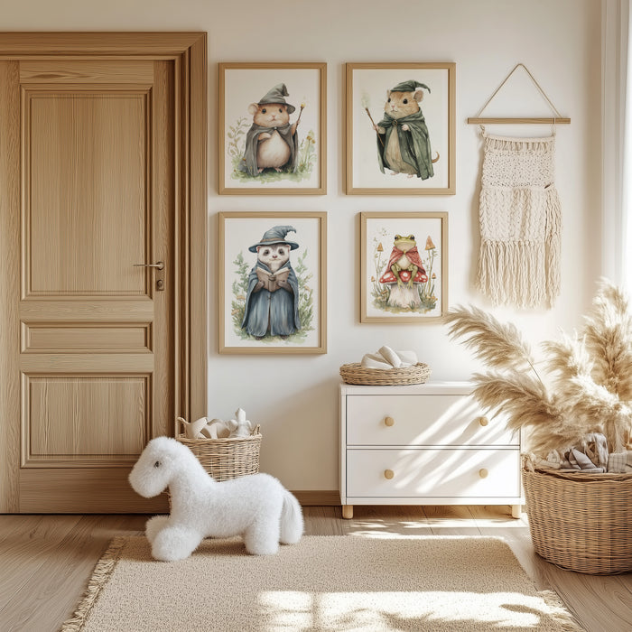 JUSTGOODMOOD Poster Waldtiere – Premium Aquarellkunst
