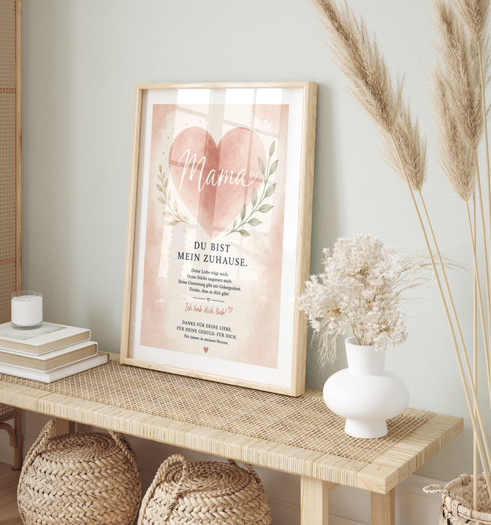 JUSTGOODMOOD Muttertag Poster – Hochwertiger Baumwollprint