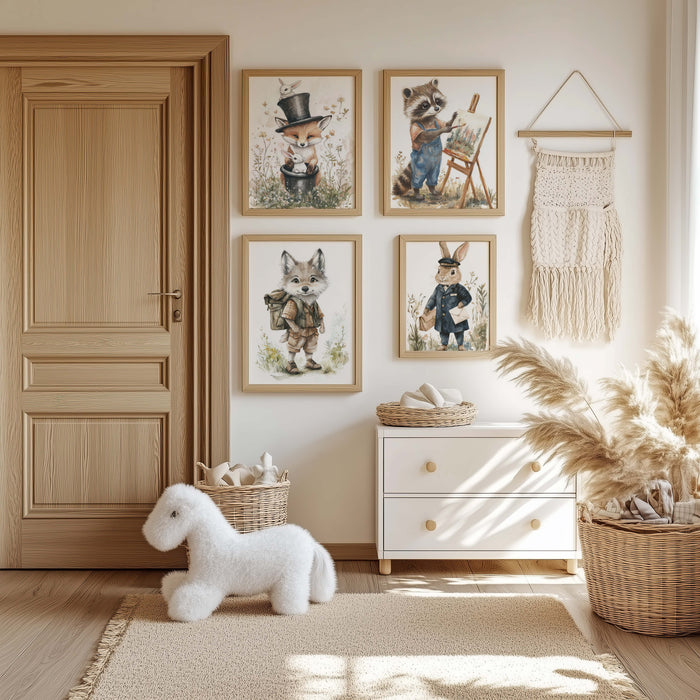 JUSTGOODMOOD Waldtiere Poster – Edle Wanddeko