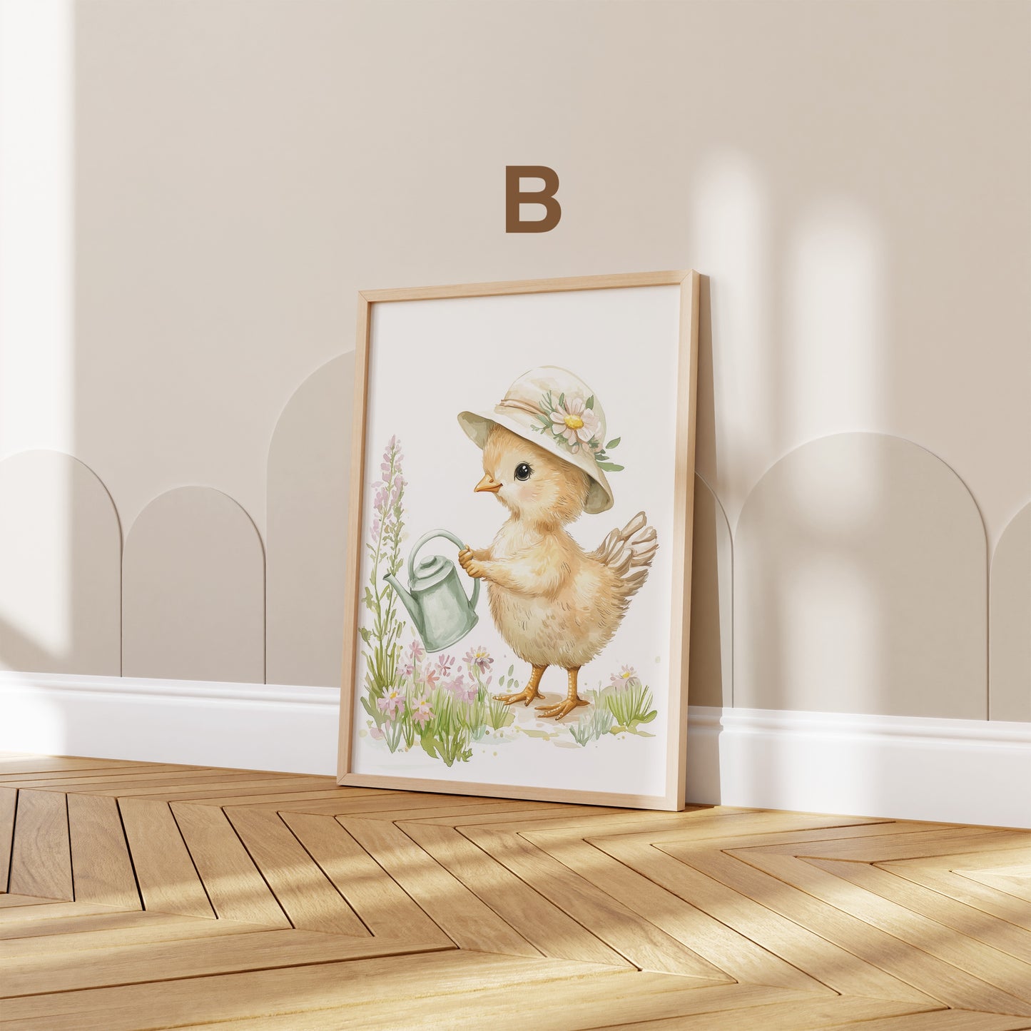 Enten Kinderzimmer Süß Sommer Aquarell Ente Küken Poster · Kinderzimmer Bilder · Wand Deko · Kunst Druck · Deko Print ohne Rahmen