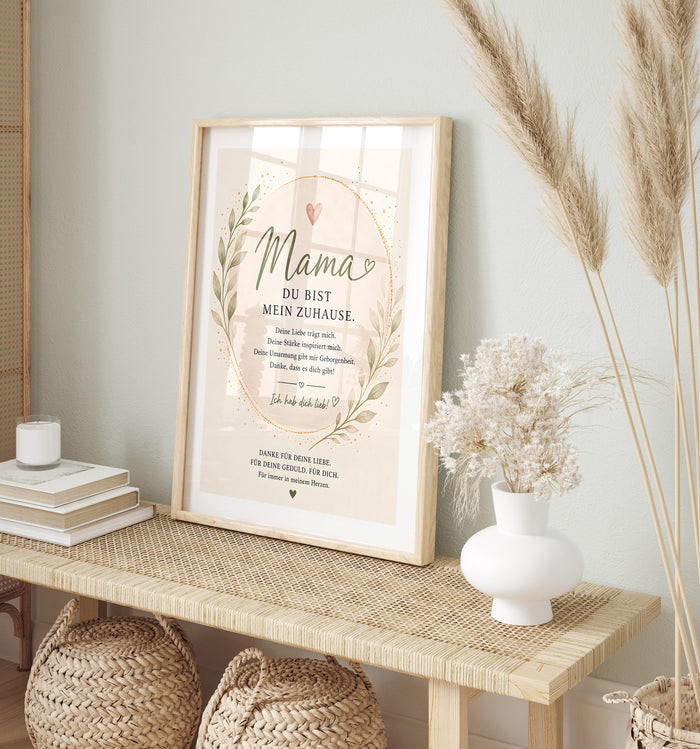 JUSTGOODMOOD Muttertag Poster – Premium Canvas Print