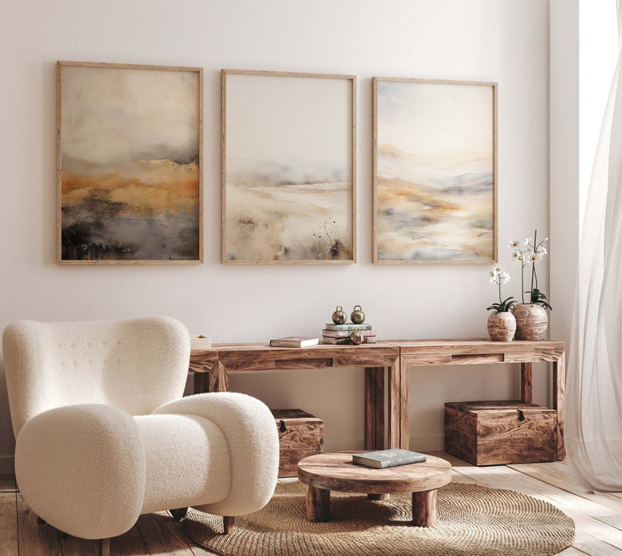 Wüstenlandschaft Poster auf Baumwollcanvas – JUSTGOODMOOD