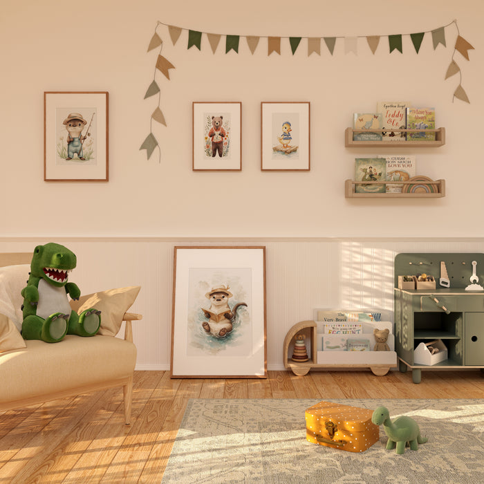 JUSTGOODMOOD Poster Tiere – Hochwertige Baumwoll-Kunst
