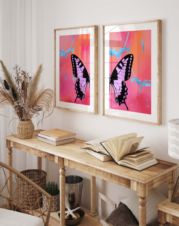 Butterfly Wings Poster – Premium Baumwoll-Canvas