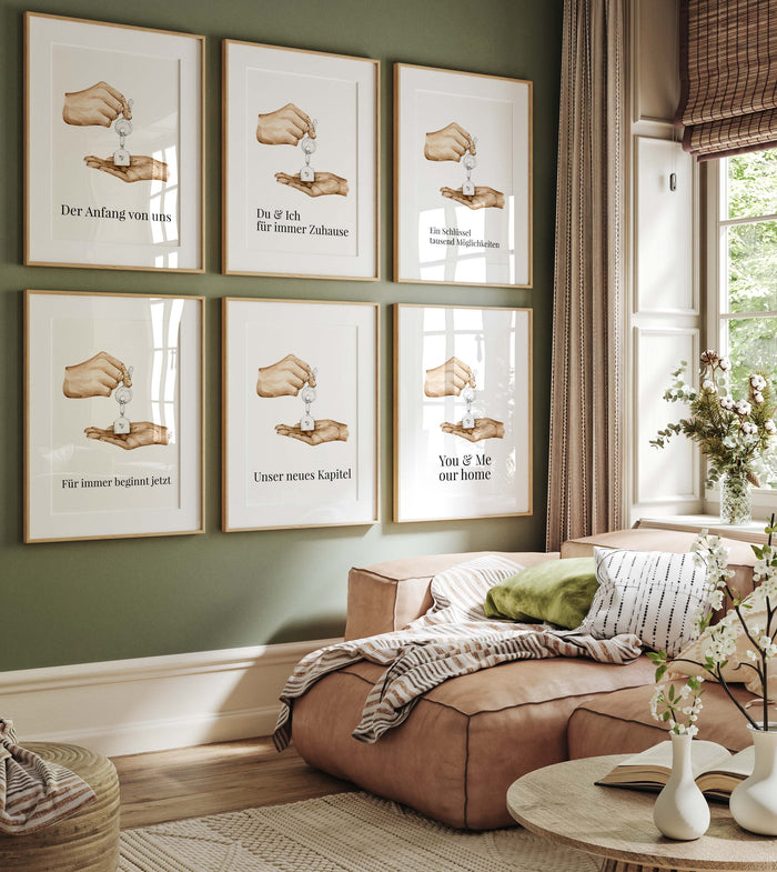 Personalisierter Schlüssel Poster – Premium Baumwolle