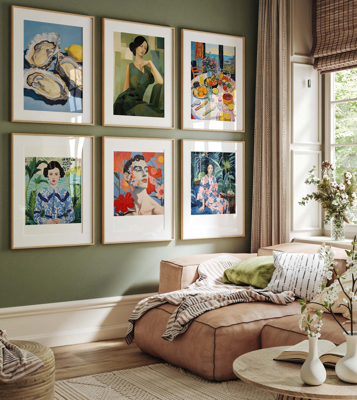 JUSTGOODMOOD Kunstposter – Farbintensiver Baumwoll-Canvas