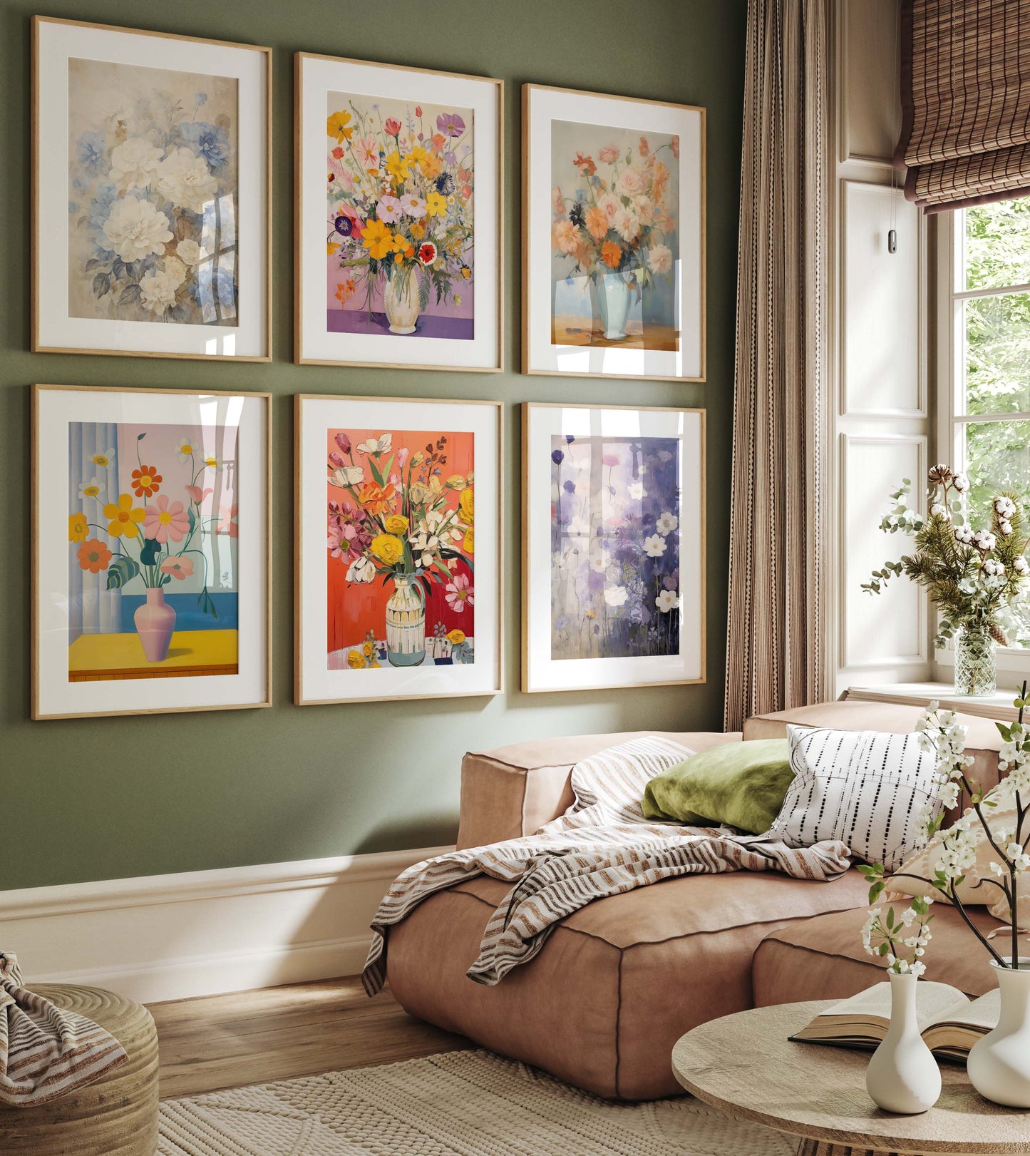 Blumen Poster · Geschenkidee · Bunte Florale Illustrationen und Romantische Blütenkunst · Dekoprint ohne Rahmen
