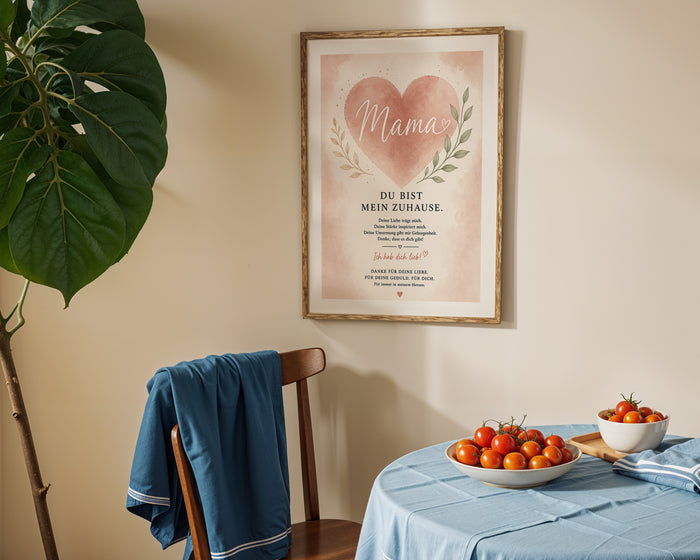 JUSTGOODMOOD Muttertag Poster – Hochwertiger Baumwollprint