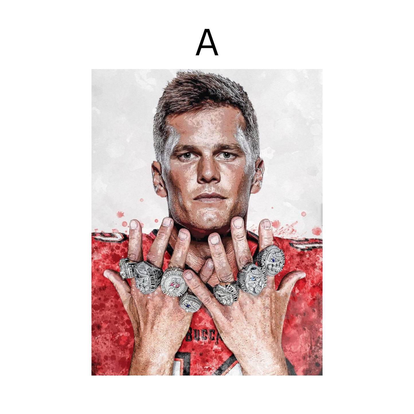 Football  Tom Brady Poster · Deko Print ohne Rahmen