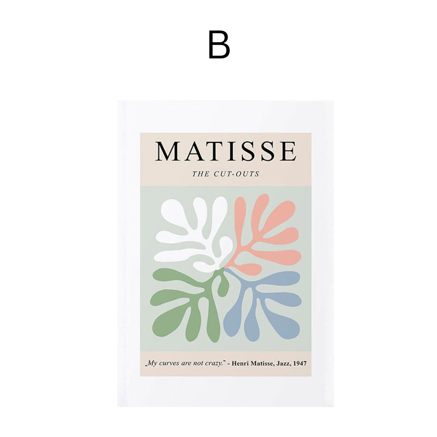 Poster Matisse Blumen Körper| Bilder Wohnzimmer | Wandbilder Schlafzimmer | Deko Print ohne Rahmen | Bilder  Matisse Beige