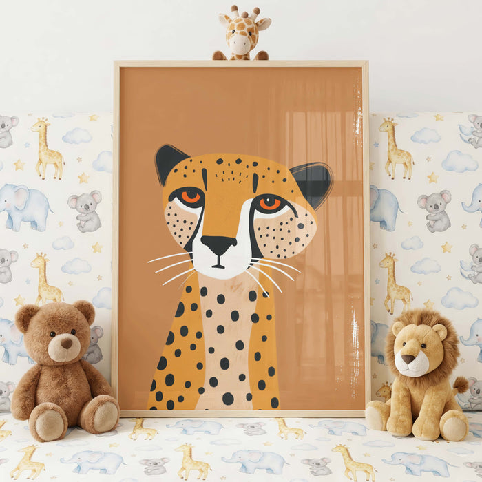 Safari Tiere Poster mit Gepard und Tiger fürs Kinderzimmer